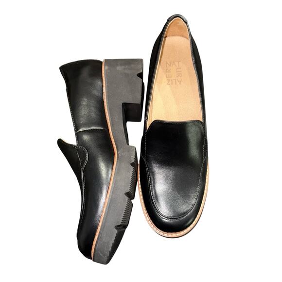 NEW Naturalizer BLACK Cabaret Loafer 2.25” CHUNKY BLOCK HEEL SZ 8.5 - Picture 6 of 13